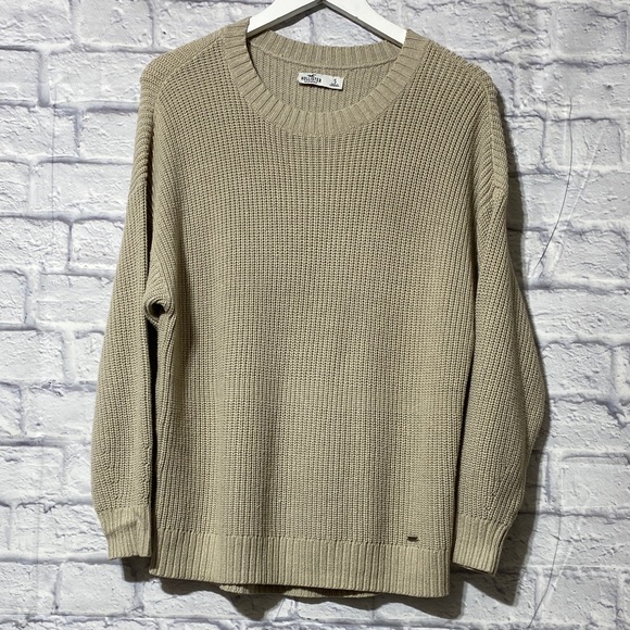 Hollister Sweaters - Hollister Women's Tan Crewneck Sweater